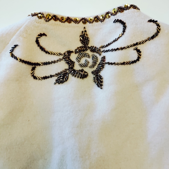 Vintage Wool Beaded Cardigan - Picture 7 of 7